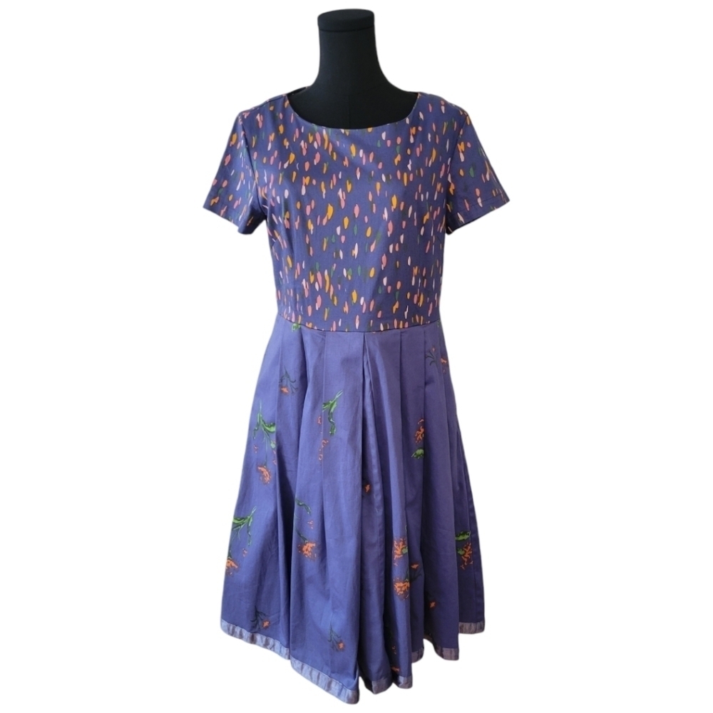Disney Purple Alice Madcap Cottage‎ Pleated Dress Size 10